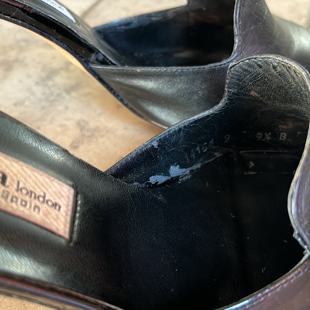 Sacha London Black Leather Pointy Toe Mules - Picture 3 of 12